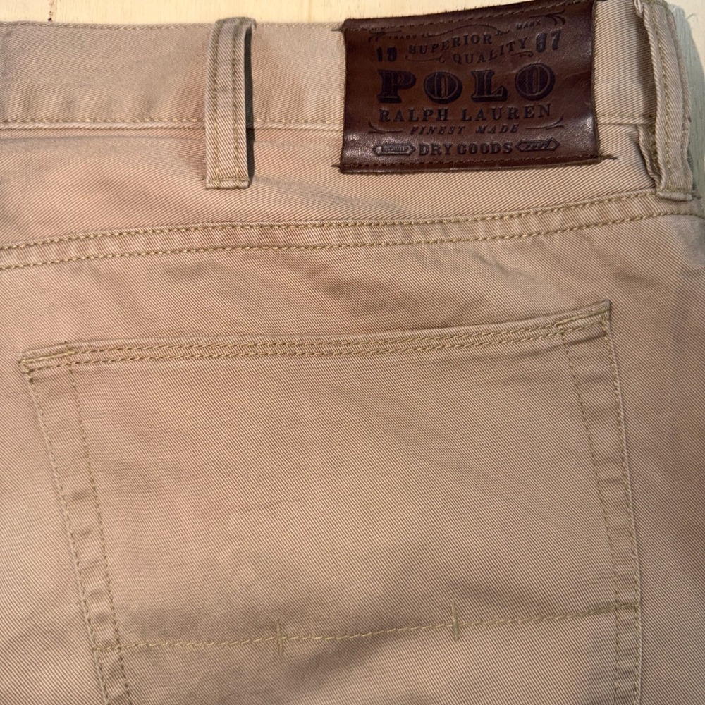 Polo Ralph Lauren Mens 40x29 Khaki Tan Authentic Dungarees Cotton Twill Pants